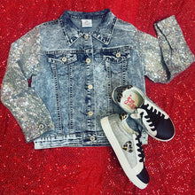 Load image into Gallery viewer, Glitter Denim Jacket
