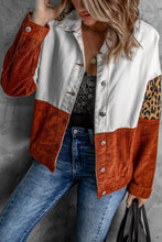 Load image into Gallery viewer, Burnt Orange Leopard over size Jacket
