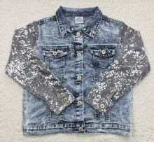 Load image into Gallery viewer, Glitter Denim Jacket
