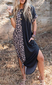 Leopard Black Dress