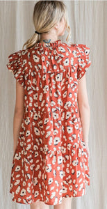 Cute Rusted Leopard Summer Dress