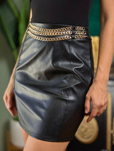 Load image into Gallery viewer, Black PU Leather Skirt
