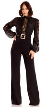 Load image into Gallery viewer, Black Woven Crotch Top Jumpsuit
