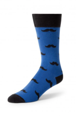 Mustache Formal Socks